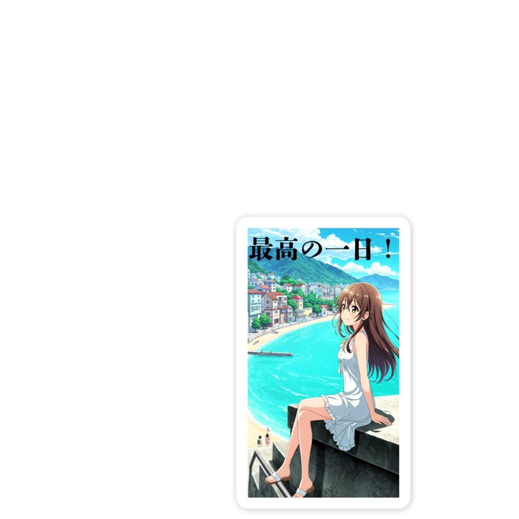最高の一日!スマホステッカー