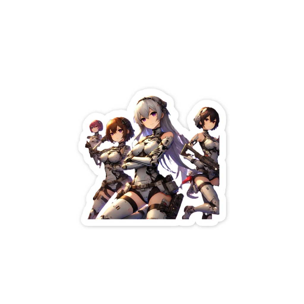 ライトノベル「アーマードプリンセス:東京」表紙絵スマフォステッカー