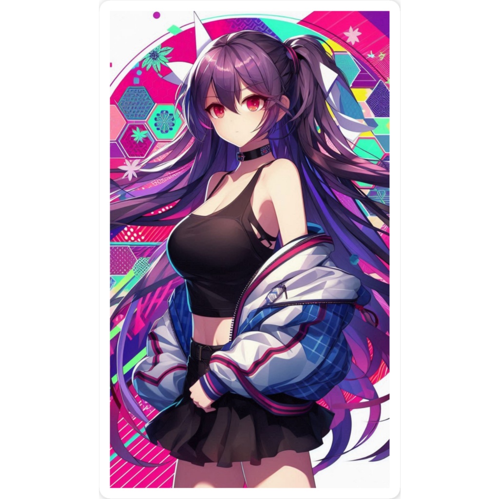 都市の夜に咲く花(ムラサキ・アオイ)