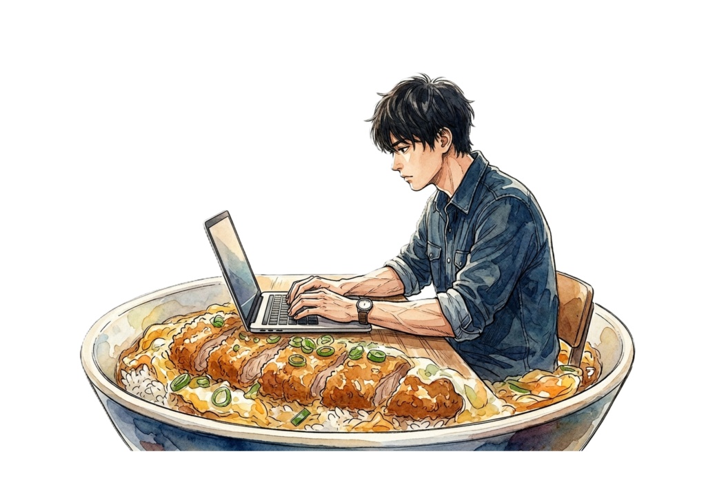 「カツ丼の海でレポート」を制する者のためのTシャツ