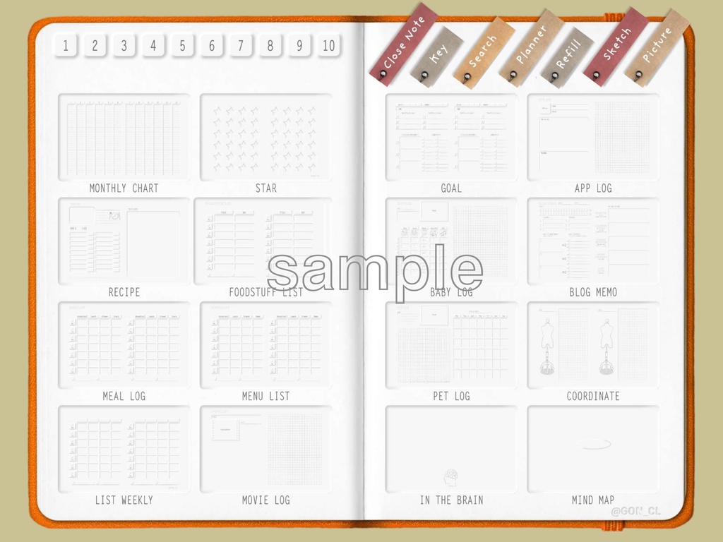 デジプラ│21’03〜22’03│4月始まり│BUJO・テジタルプランナー・バレットジャーナルipadで使えるテンプレート【ステッカー付】