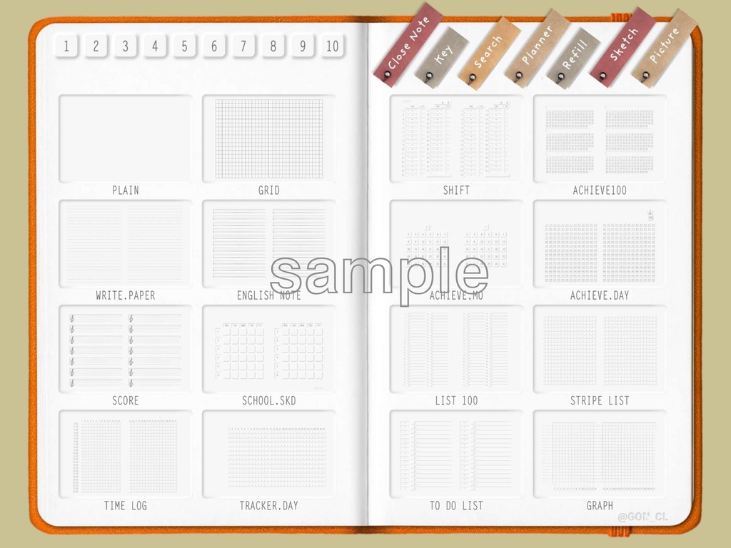 デジプラ│21’07〜22’06│7月始まり│BUJO・テジタルプランナー・バレットジャーナルipadで使えるテンプレート【ステッカー付】