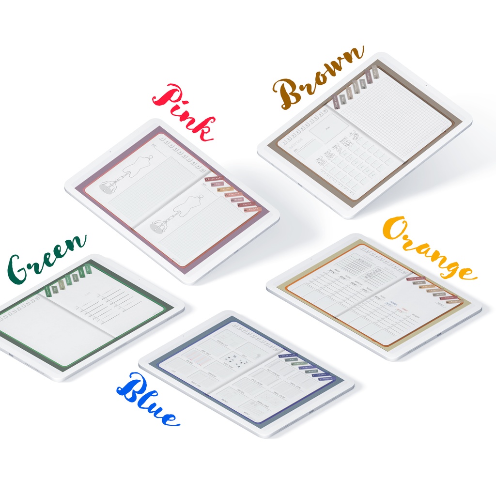 デジプラ│21’07〜22’06│7月始まり│BUJO・テジタルプランナー・バレットジャーナルipadで使えるテンプレート【ステッカー付】