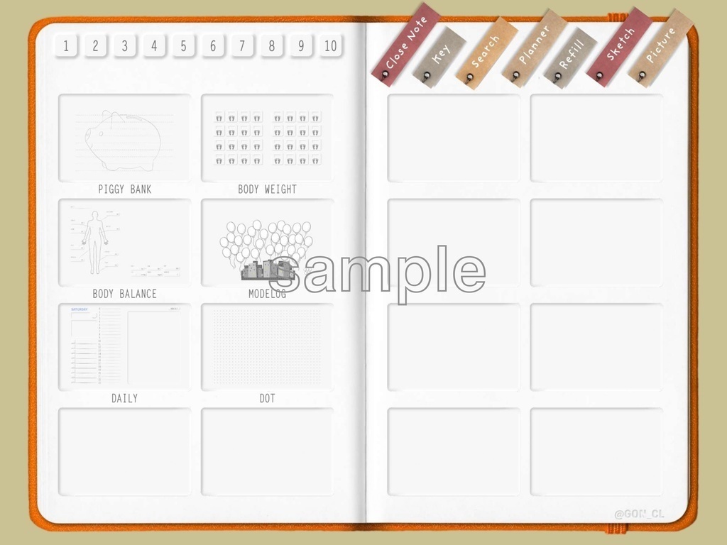 デジプラ│21’07〜22’06│7月始まり│BUJO・テジタルプランナー・バレットジャーナルipadで使えるテンプレート【ステッカー付】