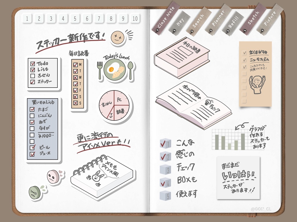 デジプラに使えるデジタルステッカー<Goodnotes5のみ対応>