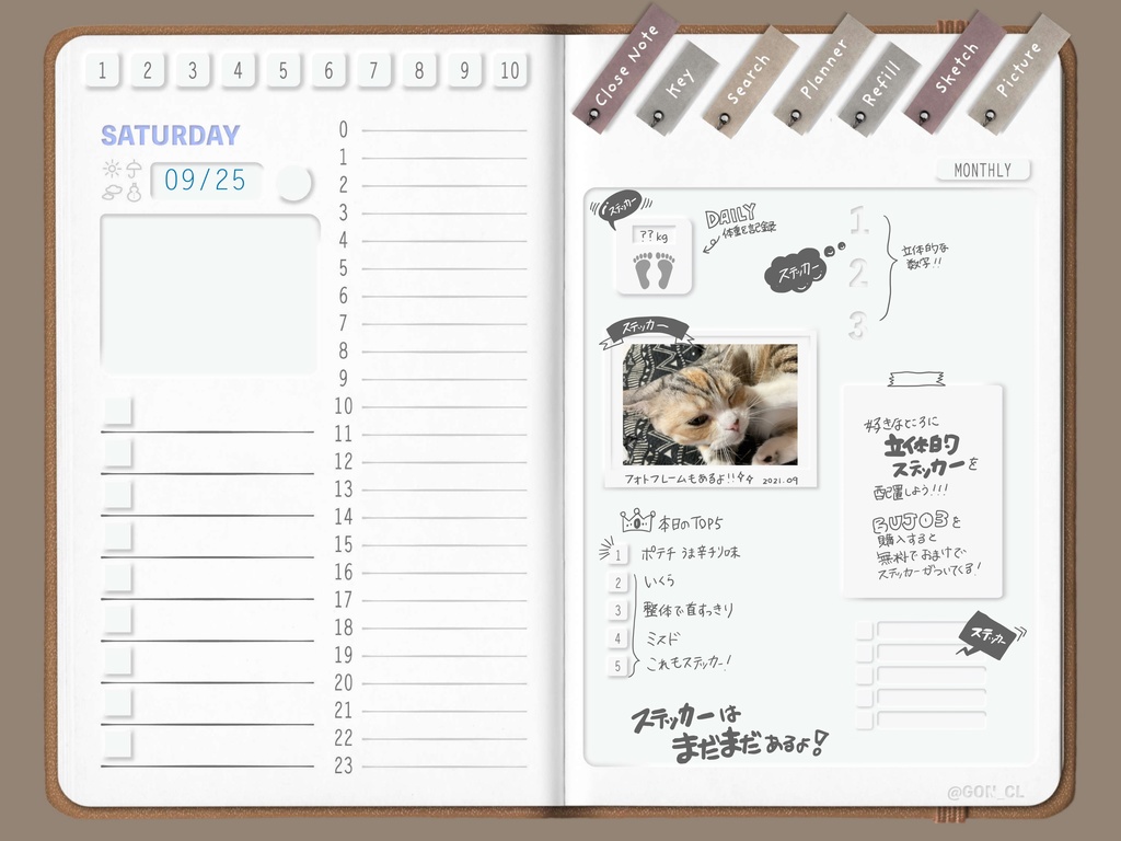 デジプラ│21’11〜22’12│11月始まり2022│BUJO・テジタルプランナー・バレットジャーナルipadで使えるテンプレート【ステッカー付】