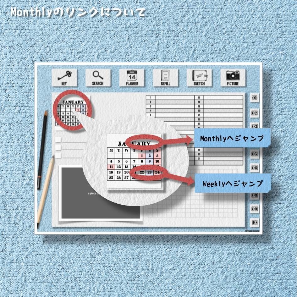 動く手帳│22’09〜23’09│9月始まり│動く手帳はここ!iPad・タブレットで使える動くテジタルプランナー・バレットジャーナルテンプレート