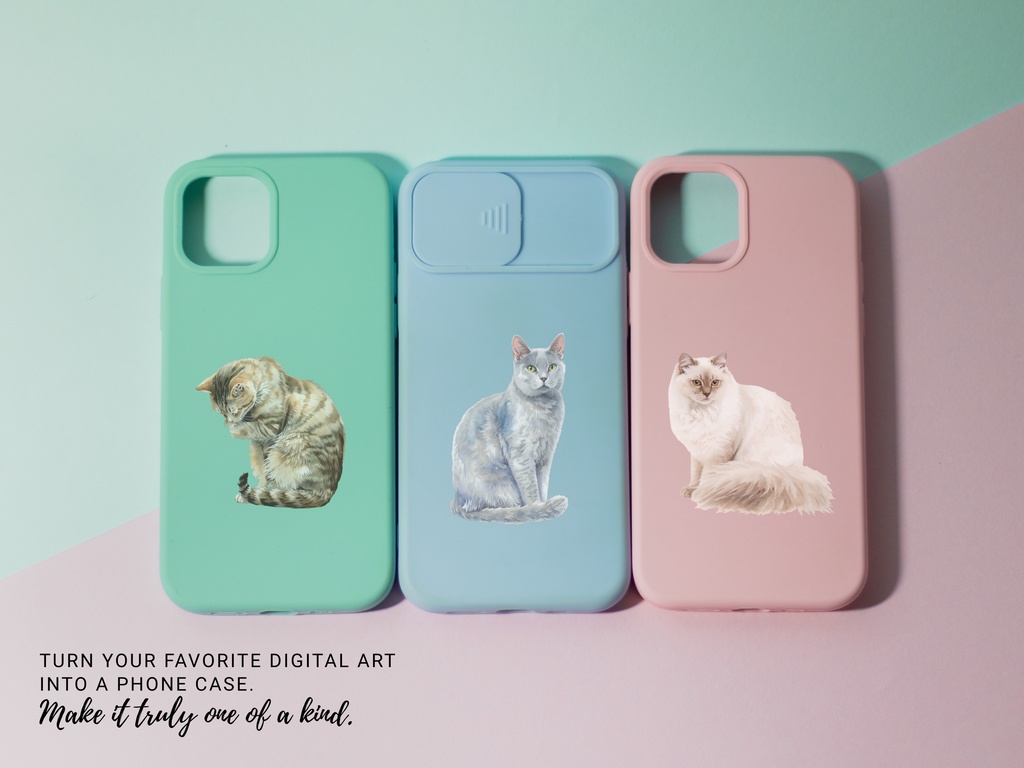 200点セット|水彩猫クリップアート PNG|160匹の猫+ハロウィン&クリスマス イラスト各20点|カード・ステッカー・DIY用 デジタルイラスト 素材