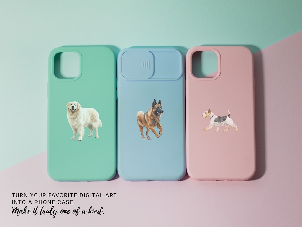 200点セット|水彩犬クリップアート PNG|160匹の犬+ハロウィン&クリスマス イラスト各20点|カード・ステッカー・DIY用 デジタルイラスト 素材