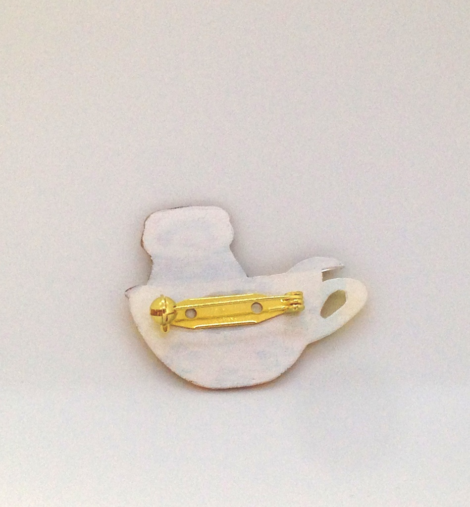 フェレットのカップブローチ