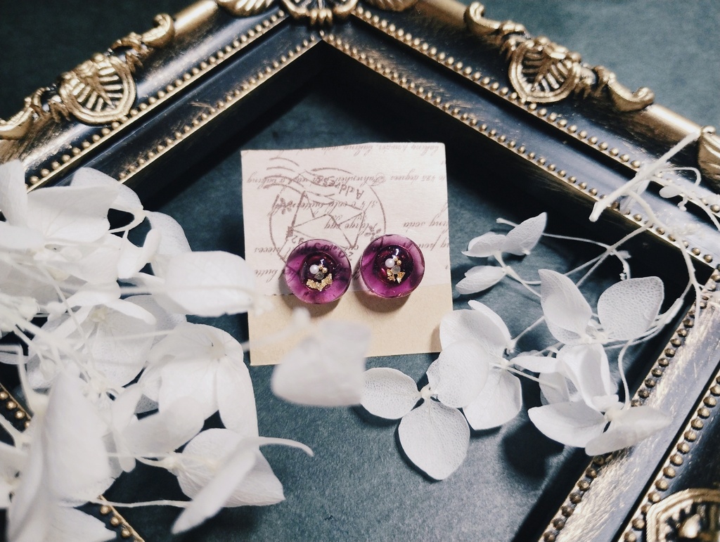 〇　推し色「すみれ色」ピアス・イヤリング