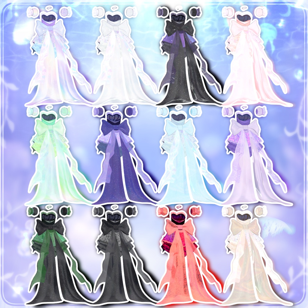 🫧セール中🫧【VRC想定】NEO-Clava- 3DHair【複数Avatar対応】✨本日限定おまけ衣装無料✨