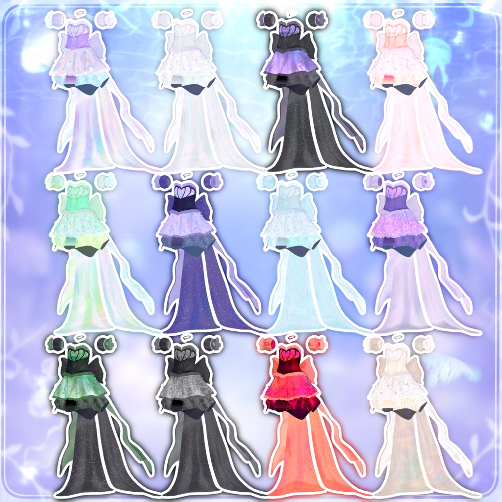 🫧セール中🫧【VRC想定】NEO-Clava- 3DHair【複数Avatar対応】✨本日限定おまけ衣装無料✨