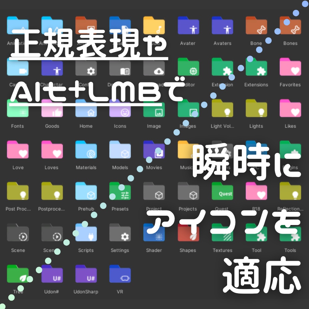 【Unity/VRChat 作業効率化】📁Custom Icon Folder / カスタムアイコンフォルダー