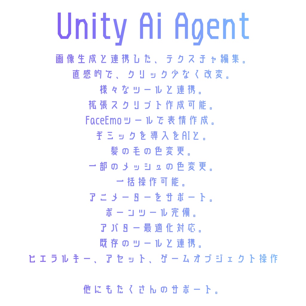 【無料/VRChat】Unity AI Agent - 改変の常識を変える