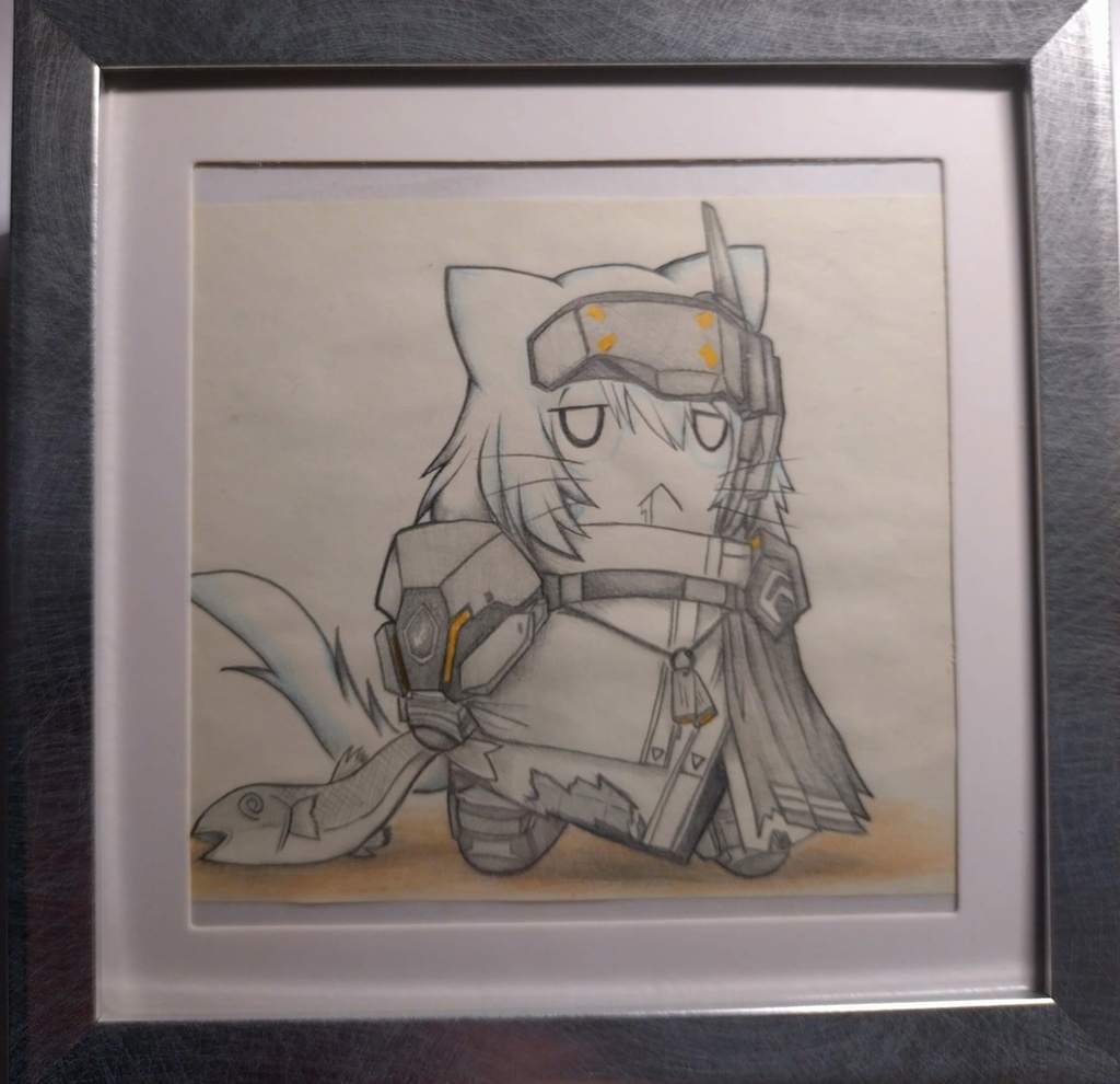 スノホワ猫の色紙イラスト 原画