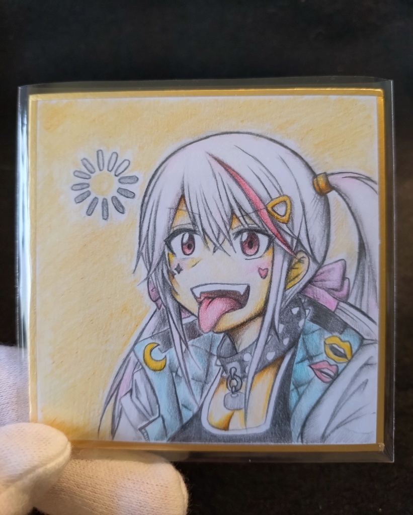 ローディング中のジャッカルの色紙イラスト 原画