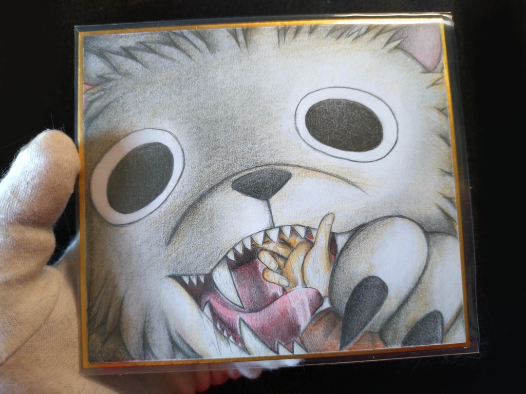 ブレッディの真似をするティミの色紙イラスト 原画