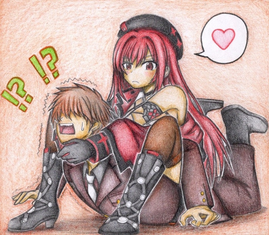 指揮官にキャメルクラッチを決めてるラピの色紙イラスト 原画