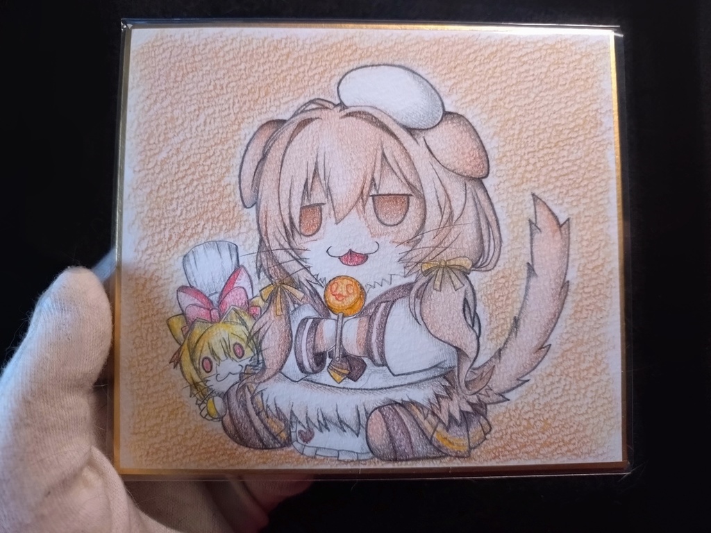 ブレッディ猫の色紙イラスト 原画