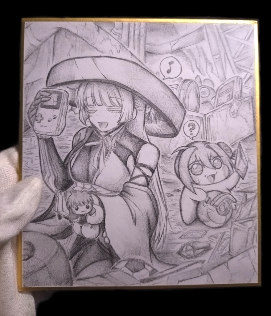 使えそうなものを探しているDoroとナユタの色紙イラスト 原画