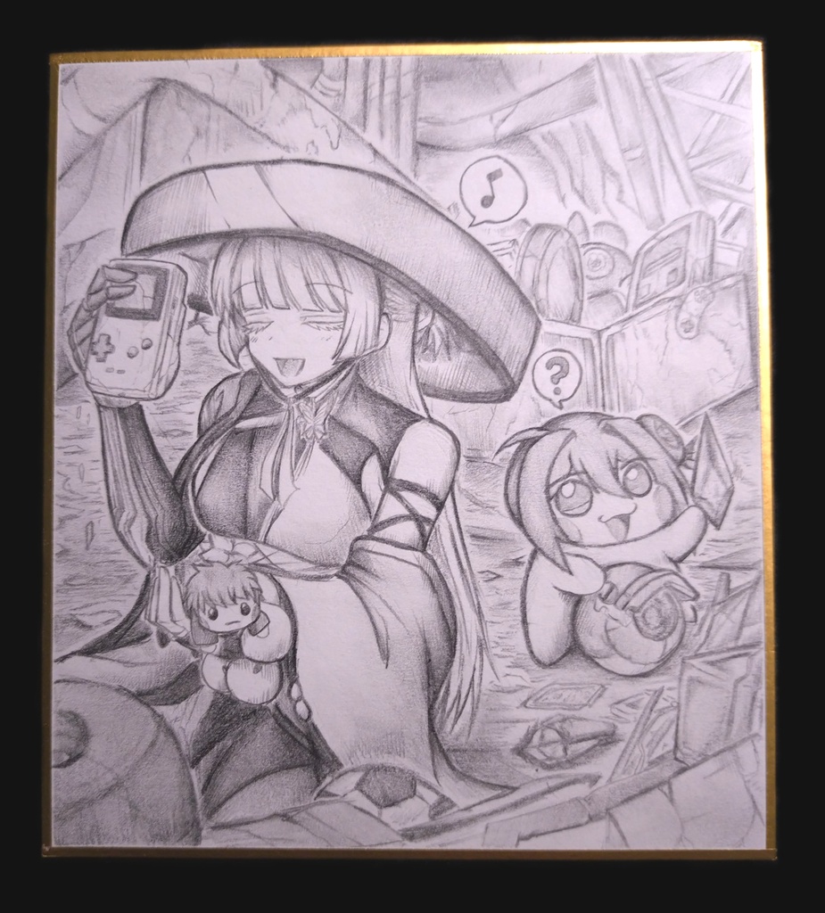 使えそうなものを探しているDoroとナユタの色紙イラスト 原画