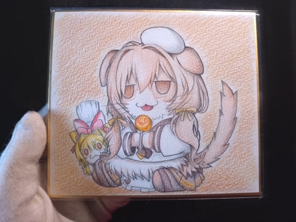 ブレッディ猫の色紙イラスト 原画