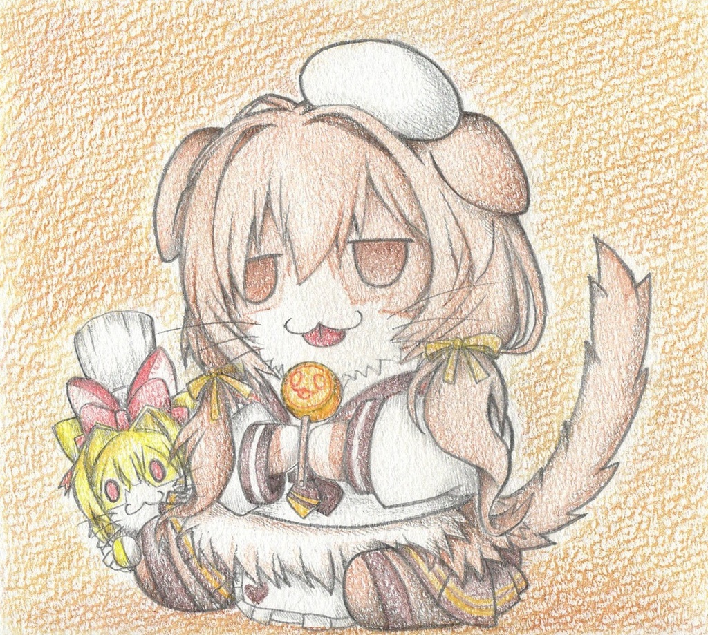 ブレッディ猫の色紙イラスト 原画