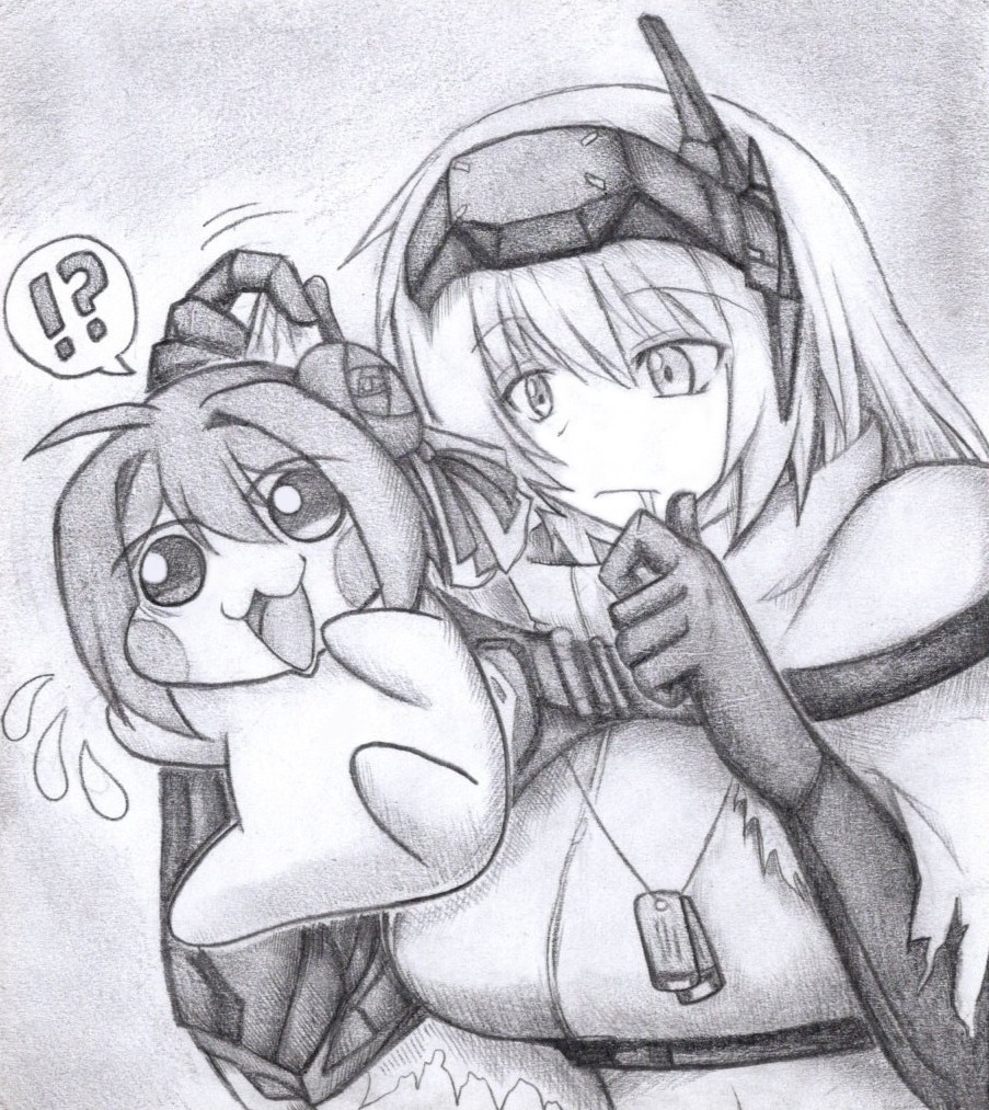 Doroを捕まえたスノーホワイトの色紙イラスト 原画