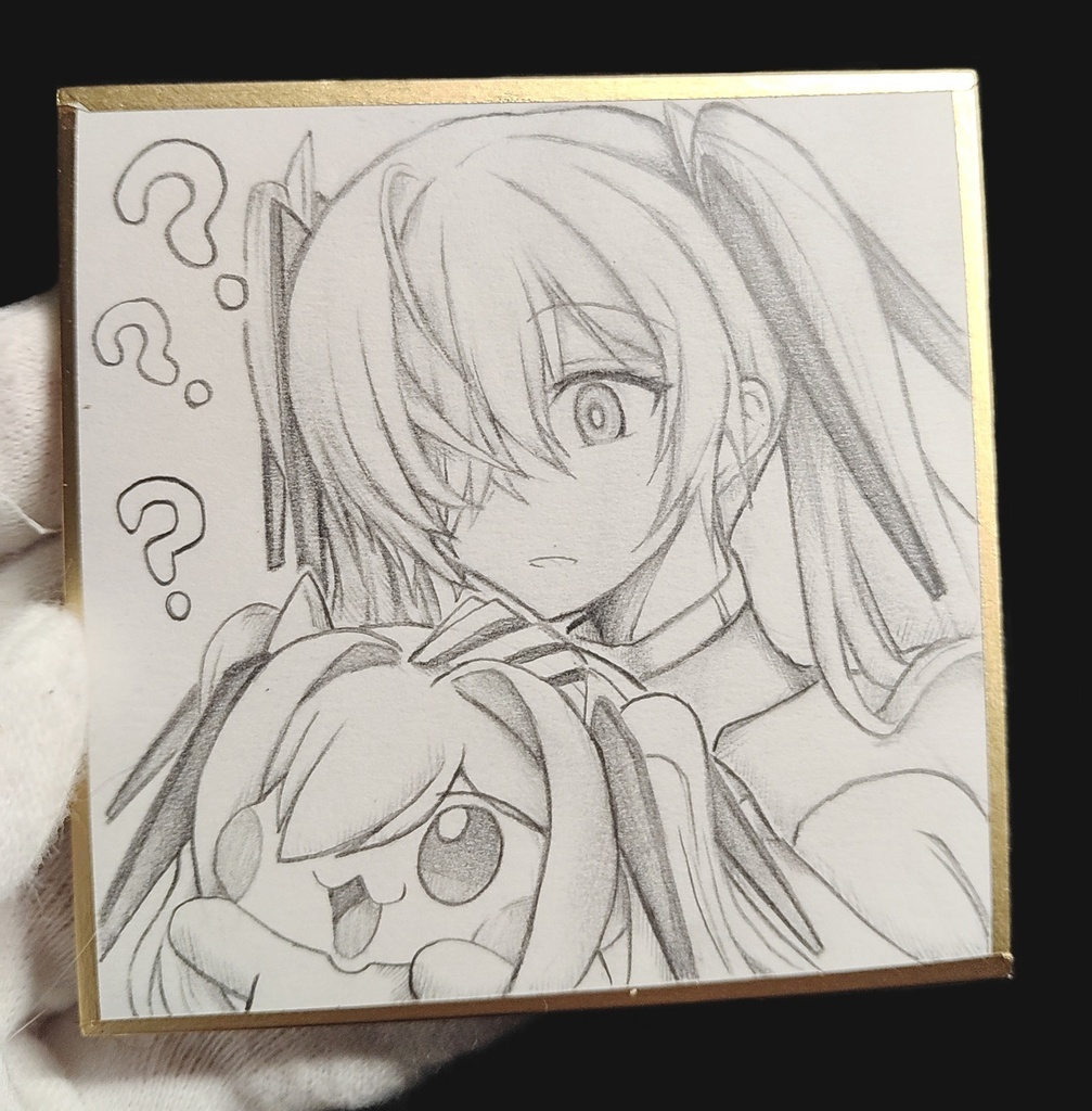 シンデレラとシンDoroラの色紙イラスト 原画