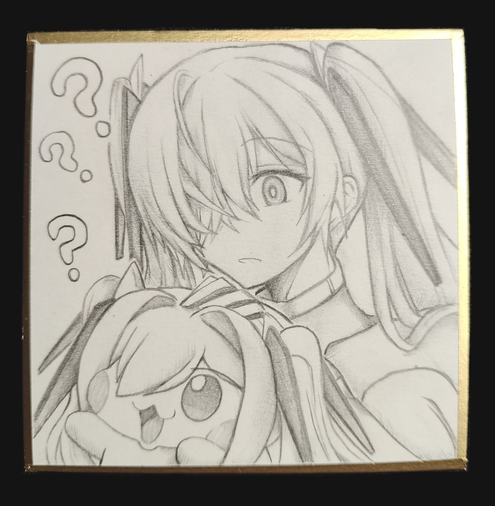 シンデレラとシンDoroラの色紙イラスト 原画