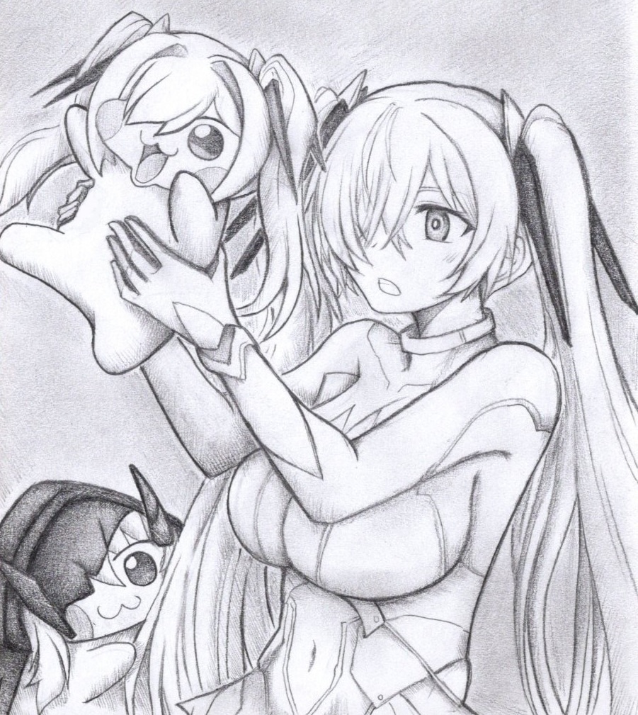 シンDoroラを持ち上げるシンデレラの色紙イラスト 原画