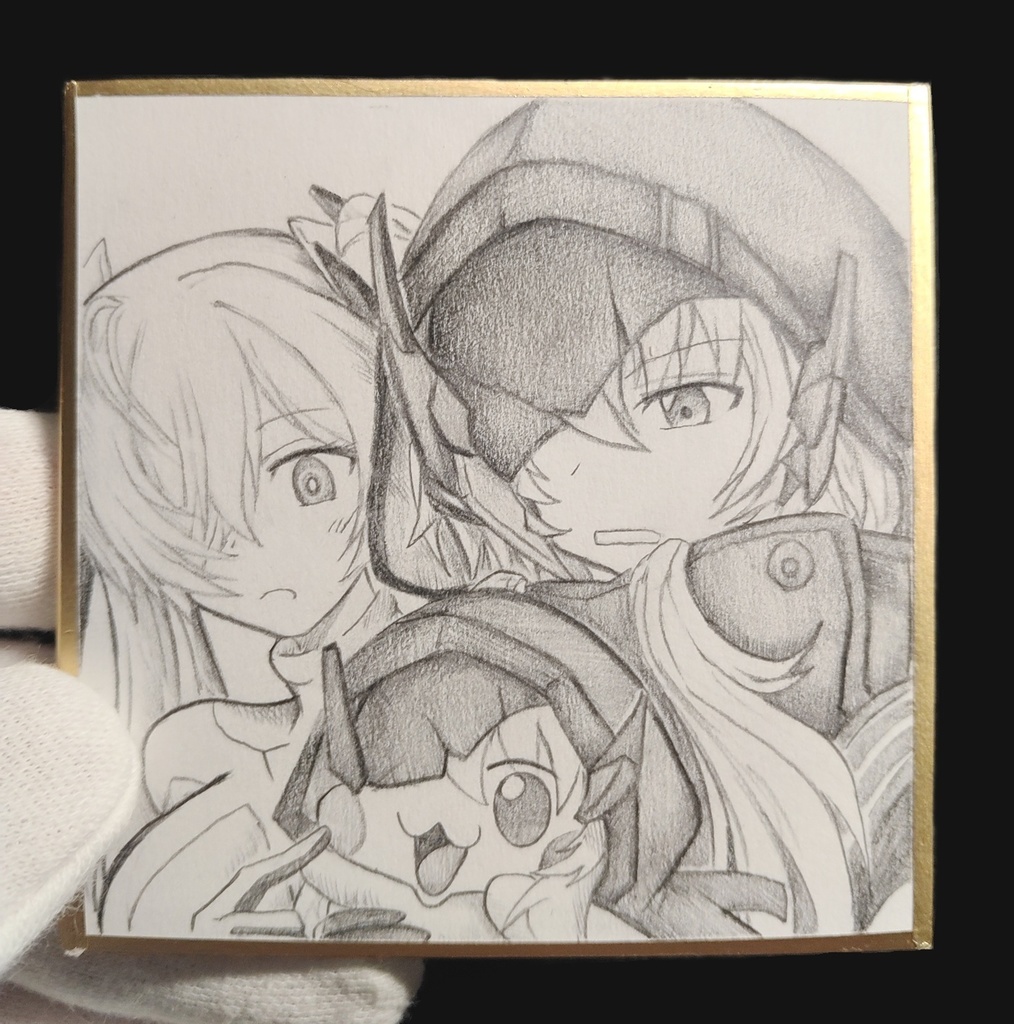 グレイブとグレイブDoroの色紙イラスト 原画