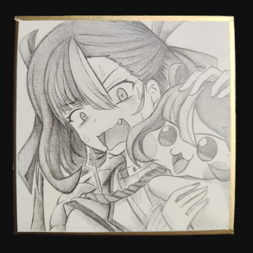 シュエンとシュエDoroの色紙イラスト 原画