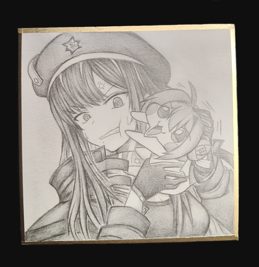 Doroにちょっと拒否られてるウンファの色紙イラスト 原画