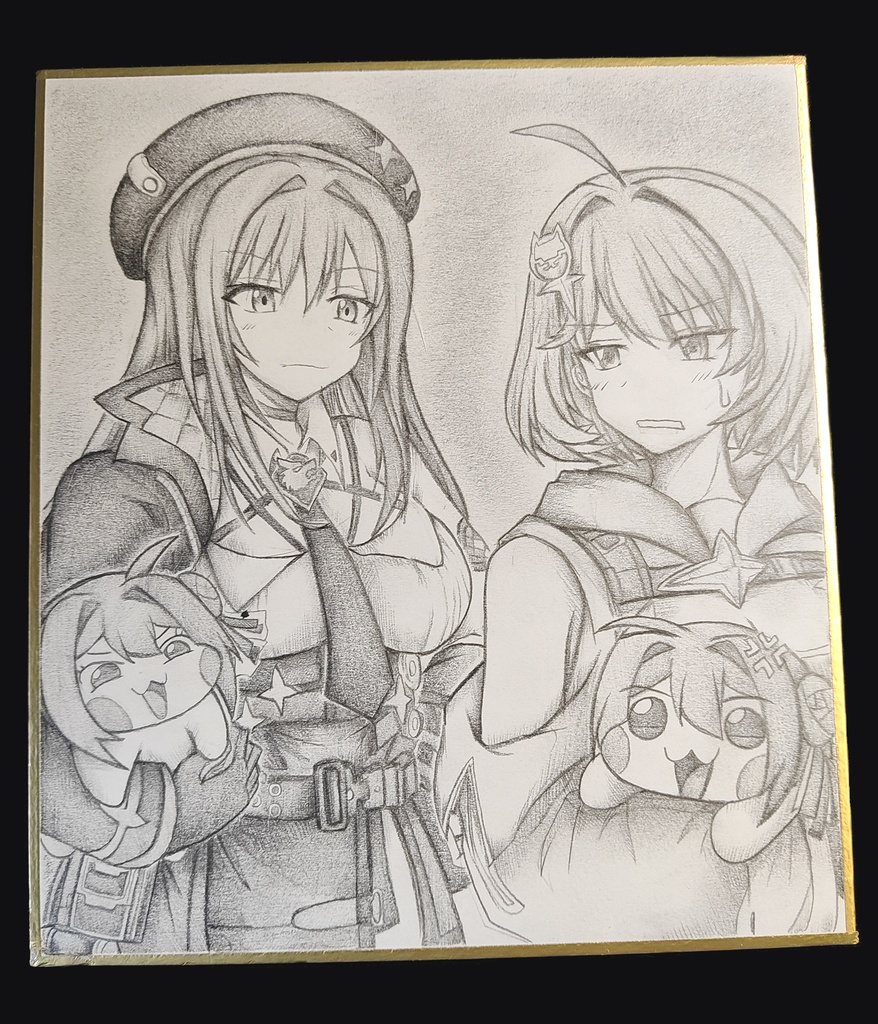 アニスにドヤ顔してるラピの色紙イラスト 原画