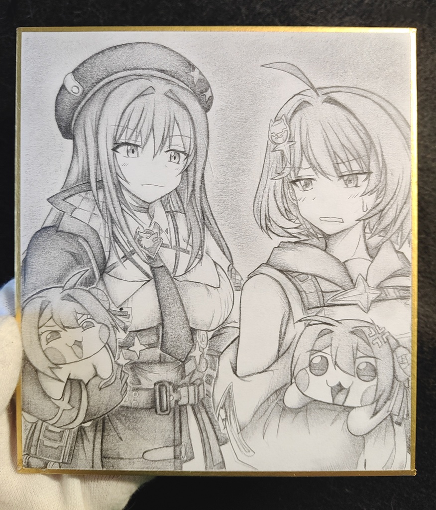 アニスにドヤ顔してるラピの色紙イラスト 原画