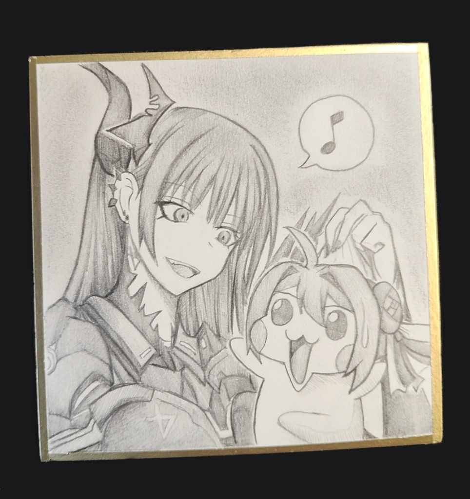 Doroを捕まえたベヒモスの色紙イラスト 原画