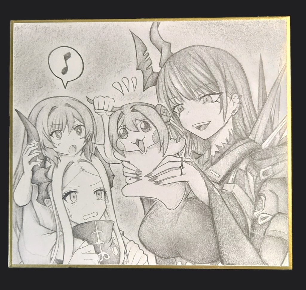 オンリーワンにDoroを見せるベヒモスの色紙イラスト 原画