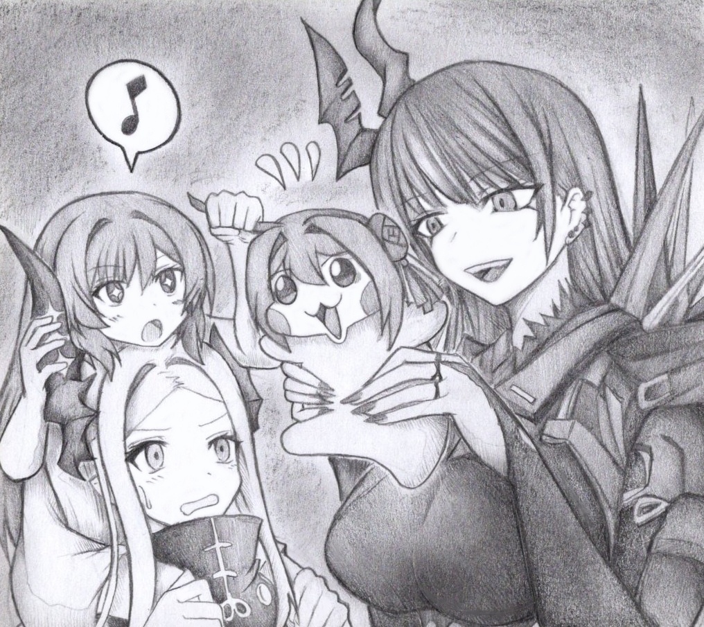 オンリーワンにDoroを見せるベヒモスの色紙イラスト 原画