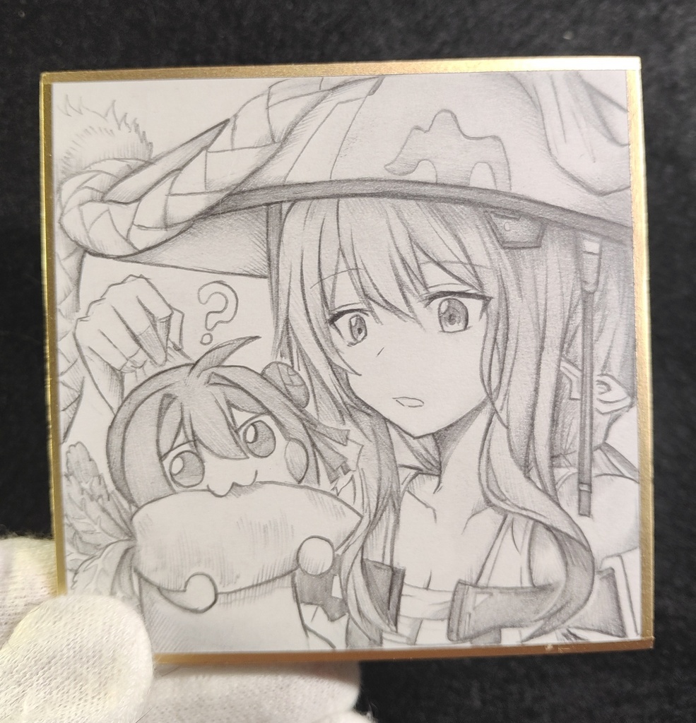 Doroを捕まえた紅蓮の色紙イラスト 原画