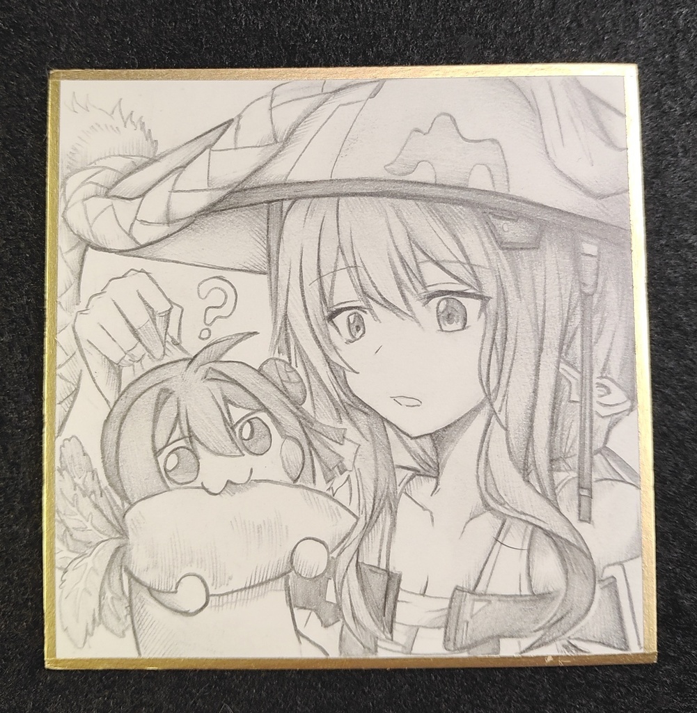 Doroを捕まえた紅蓮の色紙イラスト 原画