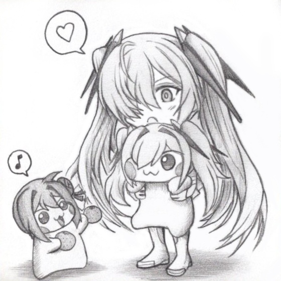 シンデレラ達にオレンジをあげるDoroの色紙イラスト 原画