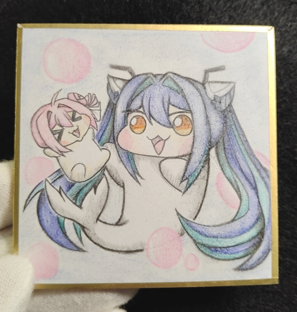 DoroレーンとDoroの色紙イラスト 原画