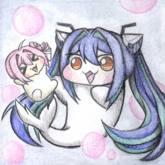 DoroレーンとDoroの色紙イラスト 原画