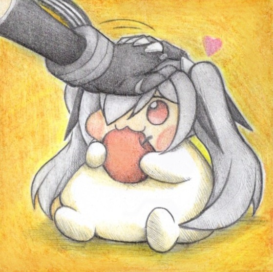 グレイブに撫でられるシンDoroラの色紙イラスト 原画