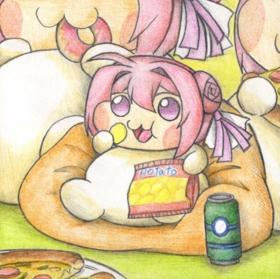 だらけまくってるDoroの色紙イラスト 原画