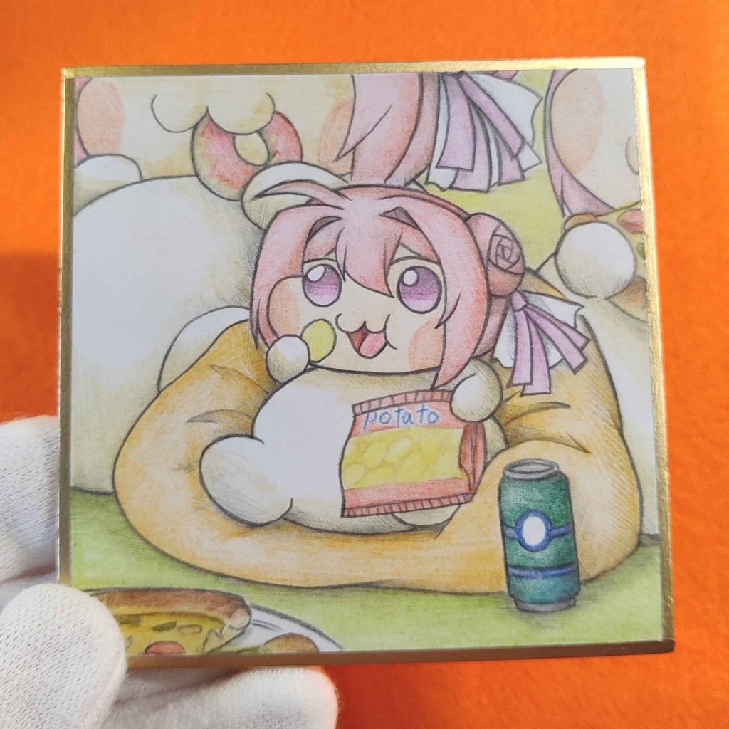 だらけまくってるDoroの色紙イラスト 原画