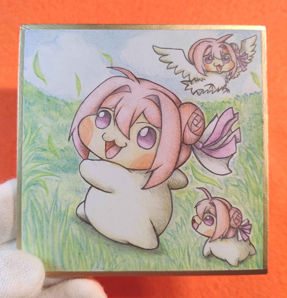 走るDoroの色紙イラスト 原画