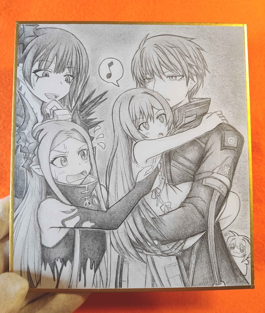 ヨハンから離れないオンリーワンの色紙イラスト 原画